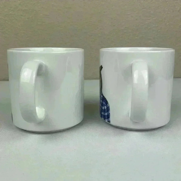 WEST ELM x Rachel Kozlowski Set of 2 Dapped Animals Mugs Barn Owl Deer Ceramic - Picture 5 of 10